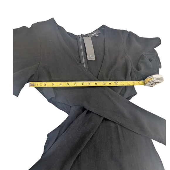 Dark Romantic Cut-Out Midi Dress | Lulus | Minimalist Black NWT M - Picture 8 of 11